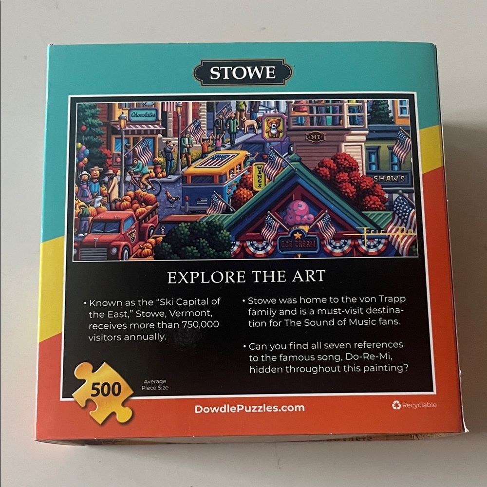 Stowe, Vermont 500-Piece Puzzle - Picture 3 of 4